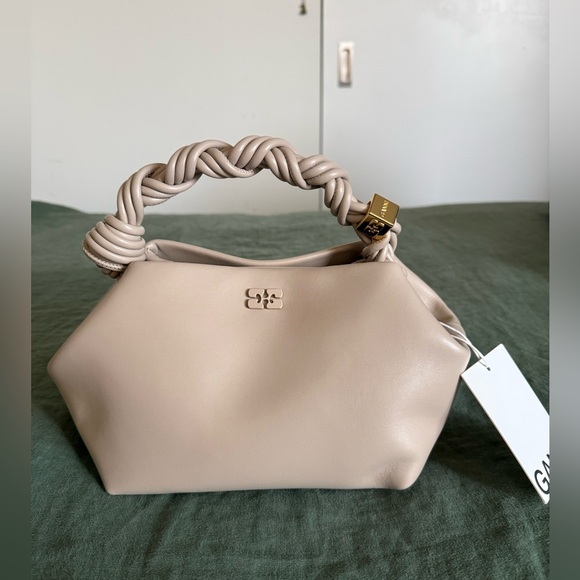 NWT Ganni Small Bou Bag - Oyster Gray - Picture 15 of 16